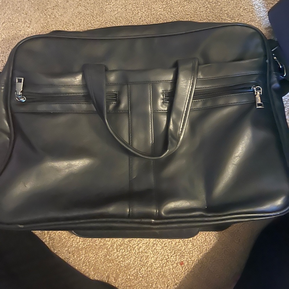 Pleather computer bag